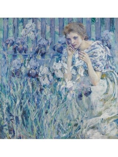 Woman with lillies