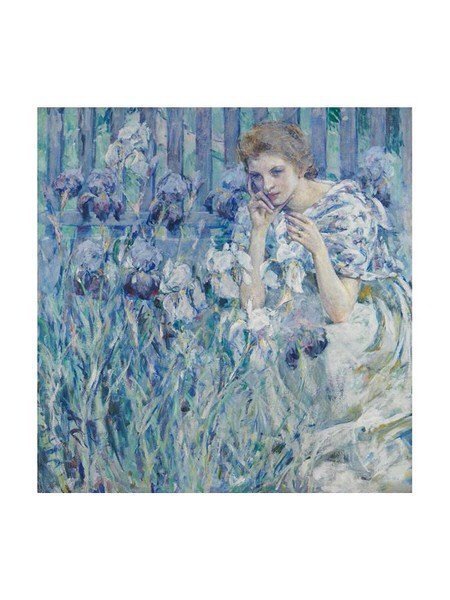 Woman with lillies