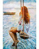 Girl On A Swing - Mint By Michelle decoupage - Mint By Michelle - pinturachalkpaint