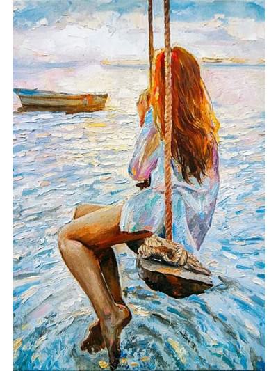 Girl On A Swing - Mint By Michelle decoupage - Mint By Michelle - pinturachalkpaint