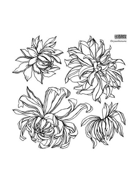 Chrysanthemum - Sellos Decor - Iron Orchid Designs - ArteSano