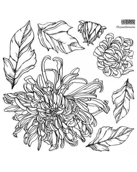 Chrysanthemum - Sellos Decor - Iron Orchid Designs - pinturachalkpaint