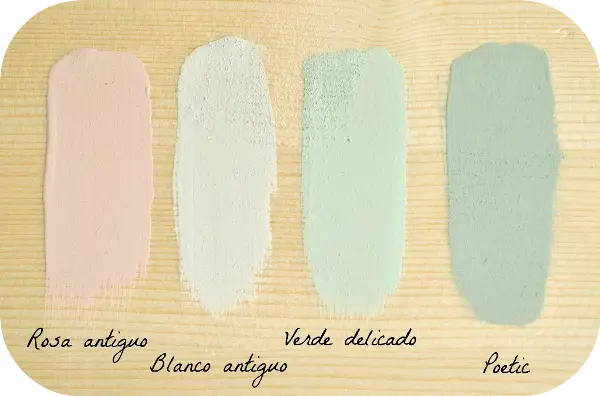 rosa blanco antiguo verde delicado poetic chalk paint