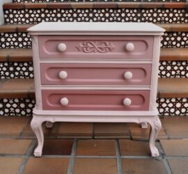 mesilla reciclada con chalk paint